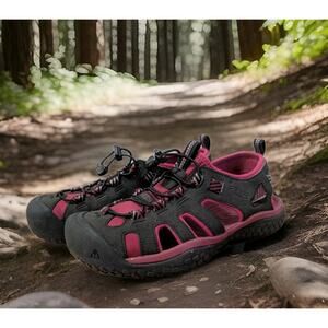 KEEN Black Pink Sport Sandals Womens 9.5 / 40 Capped Toe (7n34) Waterproof